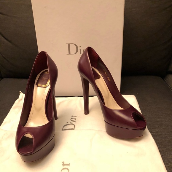 Christian Dior Shoes - Christian Dior timeless peep toe pumps.